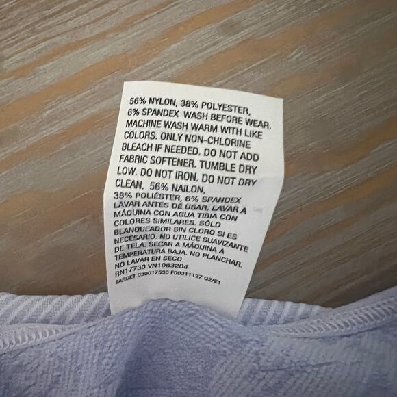 All in Motion Girls' Purple Floral Seamless Textured Bra - Size XL - NWT - Picture 3 of 5